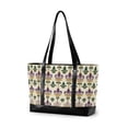 thumbnail image 1 of FORMRS Canvas Laptop Tote Bag for Women with 15.6" Computer Compartments Shoulder Handbag, Beige Floral Pattern, 1 of 7