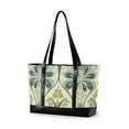 thumbnail image 1 of FORMRS Canvas Laptop Tote Bag for Women with 15.6" Computer Compartments Shoulder Handbag, Beige Floral Pattern, 1 of 7