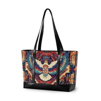 FORMRS Laptop Tote Bag for Women with 15.6" Computer Compartments Handbag, Beige Geometric Eagle