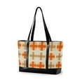 thumbnail image 1 of FORMRS Canvas Laptop Tote Bag for Women with 15.6" Computer Compartments Shoulder Handbag, Beige Geometric Pattern, 1 of 7