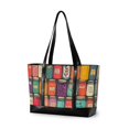 thumbnail image 1 of FORMRS Canvas Laptop Tote Bag for Women with 15.6" Computer Compartments Shoulder Handbag, Beige Jar, 1 of 7
