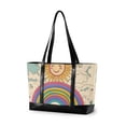 thumbnail image 1 of FORMRS Laptop Tote Bag for Women with 15.6" Computer Compartments Handbag, Beige Rainbow, 1 of 7