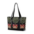 thumbnail image 1 of FORMRS Canvas Laptop Tote Bag for Women with 15.6" Computer Compartments Shoulder Handbag, Beige Striped Trees, 1 of 7