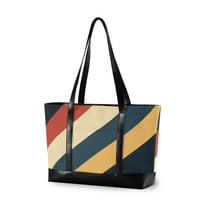 FORMRS Laptop Tote Bag for Women with 15.6" Computer Compartments Handbag, Beige Stripes