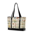 thumbnail image 1 of FORMRS Canvas Laptop Tote Bag for Women with 15.6" Computer Compartments Shoulder Handbag, Beige Wildflowers, 1 of 7
