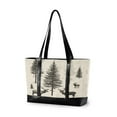 thumbnail image 1 of FORMRS Laptop Tote Bag for Women with 15.6" Computer Compartments Handbag, Black Deer, 1 of 7