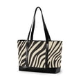 thumbnail image 1 of FORMRS Canvas Laptop Tote Bag for Women with 15.6" Computer Compartments Shoulder Handbag, Black Lines, 1 of 7