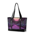 thumbnail image 1 of FORMRS Laptop Tote Bag for Women with 15.6" Computer Compartments Handbag, Black Neon Road, 1 of 7