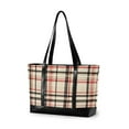 thumbnail image 1 of FORMRS Laptop Tote Bag for Women with 15.6" Computer Compartments Handbag, Black Tartan, 1 of 7