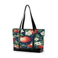 thumbnail image 1 of FORMRS Canvas Laptop Tote Bag for Women with 15.6" Computer Compartments Shoulder Handbag, Blue Apple Pattern, 1 of 7