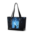 thumbnail image 1 of FORMRS Canvas Laptop Tote Bag for Women with 15.6" Computer Compartments Shoulder Handbag, Blue Butterfly, 1 of 7