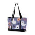 thumbnail image 1 of FORMRS Canvas Laptop Tote Bag for Women with 15.6" Computer Compartments Shoulder Handbag, Blue Cute Halloween, 1 of 7
