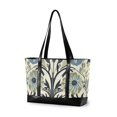 thumbnail image 1 of FORMRS Canvas Laptop Tote Bag for Women with 15.6" Computer Compartments Shoulder Handbag, Blue Floral Pattern, 1 of 7