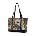 thumbnail image 1 of FORMRS Canvas Laptop Tote Bag for Women with 15.6" Computer Compartments Shoulder Handbag, Blue Floral, 1 of 7