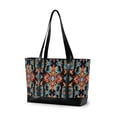 thumbnail image 1 of FORMRS Canvas Laptop Tote Bag for Women with 15.6" Computer Compartments Shoulder Handbag, Blue Geometric, 1 of 7