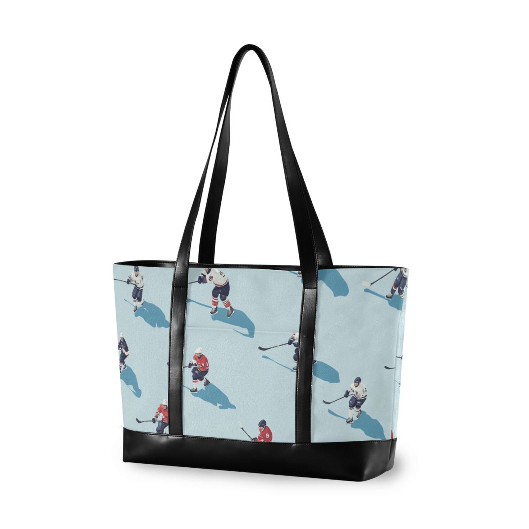 FORMRS Laptop Tote Bag for Women with 15.6" Computer Compartments Handbag, Blue Ice Hockey