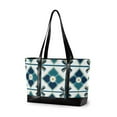 thumbnail image 1 of FORMRS Laptop Tote Bag for Women with 15.6" Computer Compartments Handbag, Blue Mosaic Pattern, 1 of 7