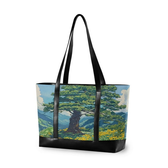 FORMRS Laptop Tote Bag for Women with 15.6" Computer Compartments Handbag, Blue Mountain