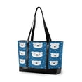 thumbnail image 1 of FORMRS Canvas Laptop Tote Bag for Women with 15.6" Computer Compartments Shoulder Handbag, Blue Polar Bear, 1 of 7