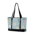 thumbnail image 1 of FORMRS Canvas Laptop Tote Bag for Women with 15.6" Computer Compartments Shoulder Handbag, Blue Rabbits, 1 of 7