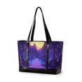 thumbnail image 1 of FORMRS Canvas Laptop Tote Bag for Women with 15.6" Computer Compartments Shoulder Handbag, Blue Road, 1 of 7