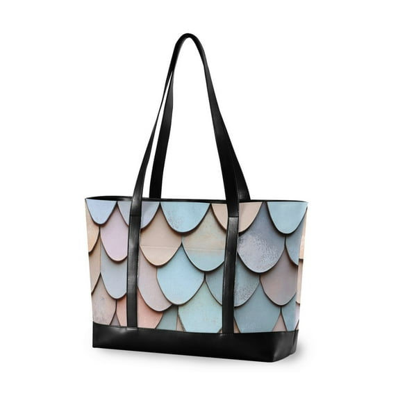 FORMRS Laptop Tote Bag for Women with 15.6" Computer Compartments Handbag, Blue Shimmering Pattern