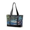 thumbnail image 1 of FORMRS Canvas Laptop Tote Bag for Women with 15.6" Computer Compartments Shoulder Handbag, Blue Tree, 1 of 7