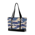 thumbnail image 1 of FORMRS Laptop Tote Bag for Women with 15.6" Computer Compartments Handbag, Blue Wave Pattern, 1 of 7