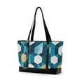 thumbnail image 1 of FORMRS Laptop Tote Bag for Women with 15.6" Computer Compartments Handbag, Blue White Geometric Patterns, 1 of 7