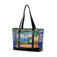 thumbnail image 1 of FORMRS Laptop Tote Bag for Women with 15.6" Computer Compartments Handbag, Blue Window, 1 of 7