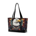 thumbnail image 1 of FORMRS Canvas Laptop Tote Bag for Women with 15.6" Computer Compartments Shoulder Handbag, Brown Abstract Eagle, 1 of 7