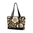 thumbnail image 1 of FORMRS Laptop Tote Bag for Women with 15.6" Computer Compartments Handbag, Brown Floral, 1 of 7