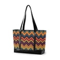 thumbnail image 1 of FORMRS Canvas Laptop Tote Bag for Women with 15.6" Computer Compartments Shoulder Handbag, Brown Geometric, 1 of 7