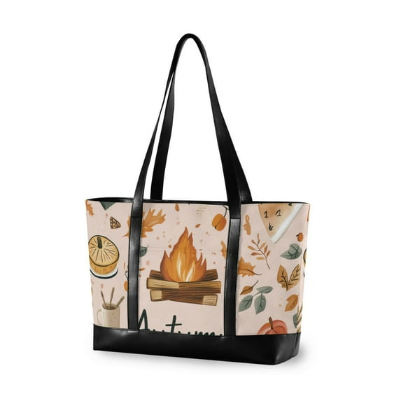 FORMRS Laptop Tote Bag for Women with 15.6" Computer Compartments Handbag, Campfire Pattern