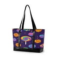 thumbnail image 1 of FORMRS Canvas Laptop Tote Bag for Women with 15.6" Computer Compartments Shoulder Handbag, Candy Carnival, 1 of 7