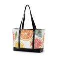 thumbnail image 1 of FORMRS Canvas Laptop Tote Bag for Women with 15.6" Computer Compartments Shoulder Handbag, Candy Grapefruit Slices, 1 of 7