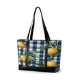 thumbnail image 1 of FORMRS Canvas Laptop Tote Bag for Women with 15.6" Computer Compartments Shoulder Handbag, Cartoon Beige Lemon, 1 of 7