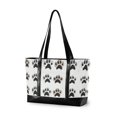 thumbnail image 1 of FORMRS Canvas Laptop Tote Bag for Women with 15.6" Computer Compartments Shoulder Handbag, Cartoon Cat Paw, 1 of 7