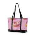 thumbnail image 1 of FORMRS Canvas Laptop Tote Bag for Women with 15.6" Computer Compartments Shoulder Handbag, Cartoon Doughnuts, 1 of 7