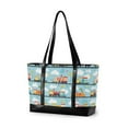 thumbnail image 1 of FORMRS Canvas Laptop Tote Bag for Women with 15.6" Computer Compartments Shoulder Handbag, Cartoon Train Pattern, 1 of 7
