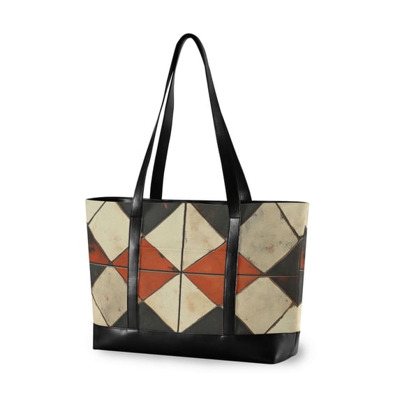 FORMRS Laptop Tote Bag for Women with 15.6" Computer Compartments Handbag, Checkered Pattern