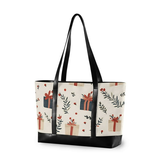FORMRS Laptop Tote Bag for Women with 15.6" Computer Compartments Handbag, Christmas Gift Pattern