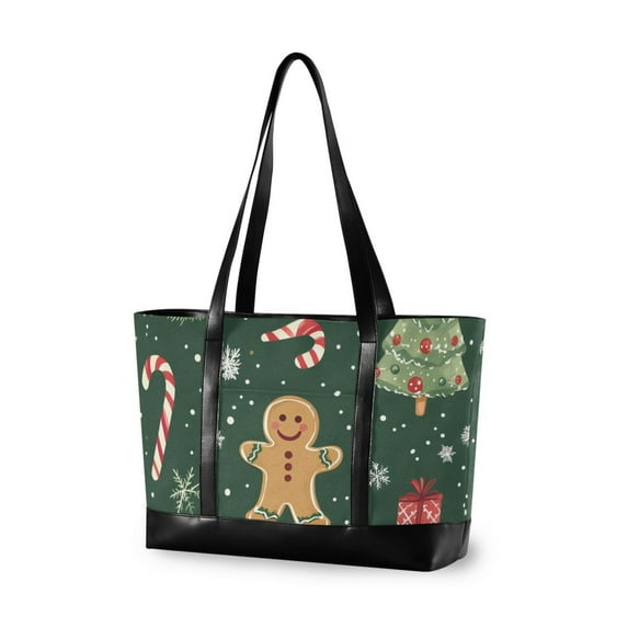 FORMRS Laptop Tote Bag for Women with 15.6" Computer Compartments Handbag, Christmas Gingerbread