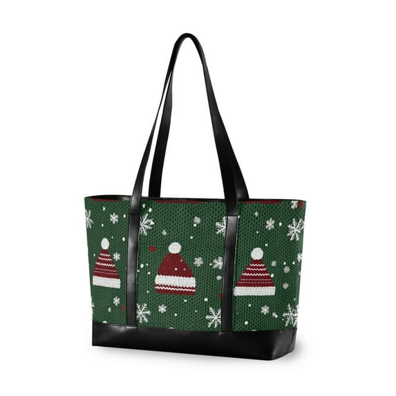 FORMRS Laptop Tote Bag for Women with 15.6" Computer Compartments Handbag, Christmas Hats