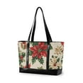 thumbnail image 1 of FORMRS Laptop Tote Bag for Women with 15.6" Computer Compartments Handbag, Christmas Poinsettia, 1 of 7