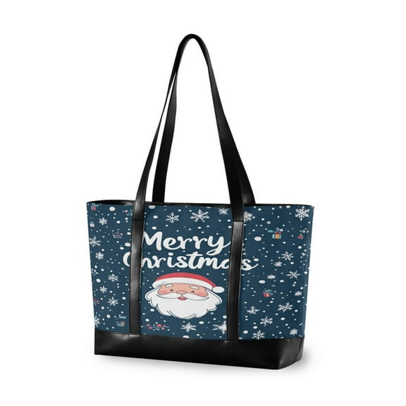 FORMRS Laptop Tote Bag for Women with 15.6" Computer Compartments Handbag, Christmas Santa