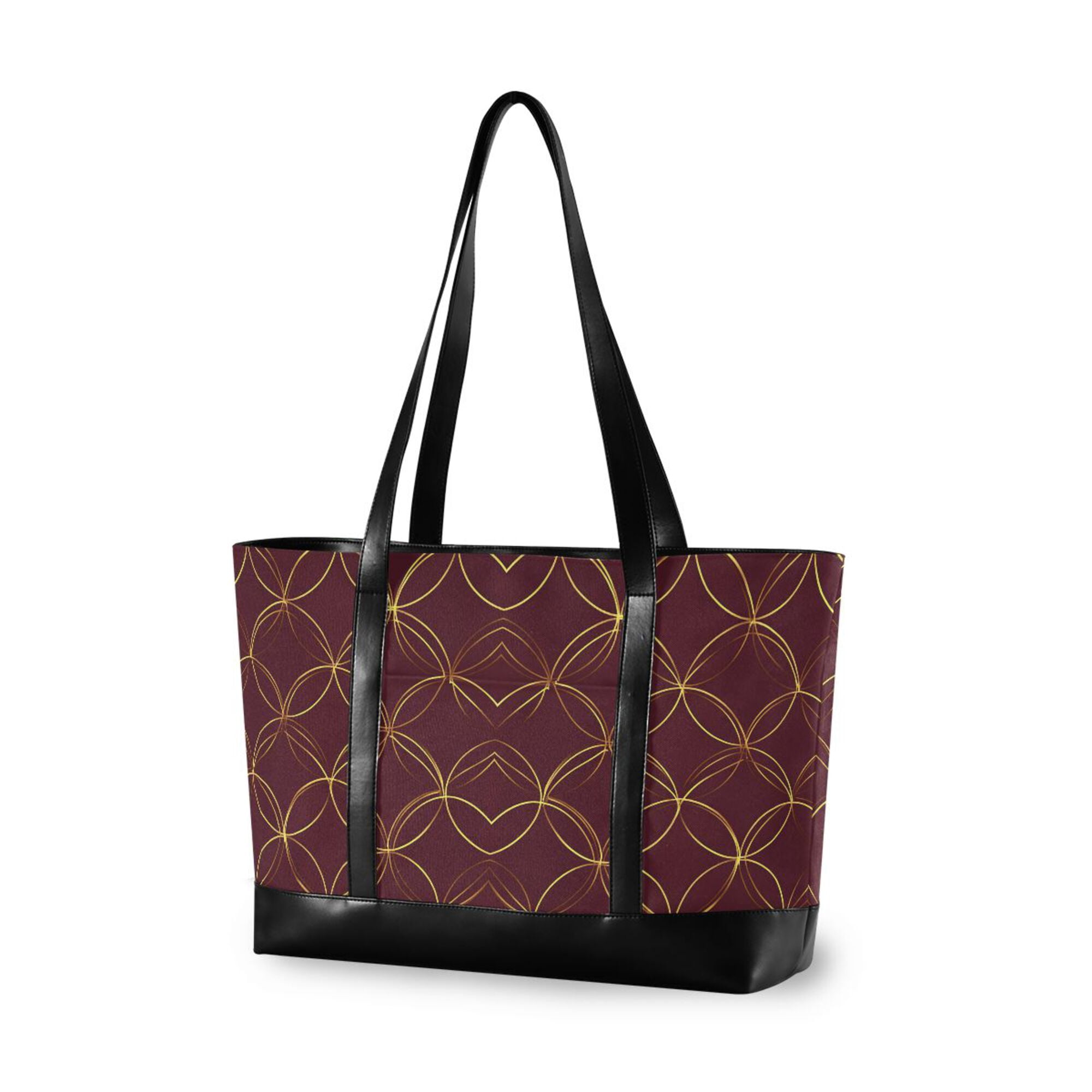 Fortune Tote Bag Double Partition with Laptop Compartment in Rug Jacquard Fabric – Women’s Handbag