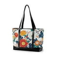 thumbnail image 1 of FORMRS Canvas Laptop Tote Bag for Women with 15.6" Computer Compartments Shoulder Handbag, Colorful Flowers Pattern, 1 of 7