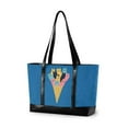 thumbnail image 1 of FORMRS Canvas Laptop Tote Bag for Women with 15.6" Computer Compartments Shoulder Handbag, Colorful Ice Cream Cat, 1 of 7