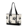 thumbnail image 1 of FORMRS Canvas Laptop Tote Bag for Women with 15.6" Computer Compartments Shoulder Handbag, Cute Cat Paw, 1 of 7